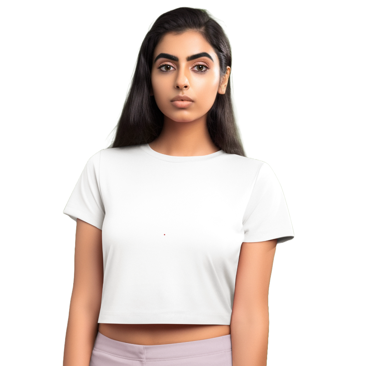 Women's Crop Top - White (Plain)