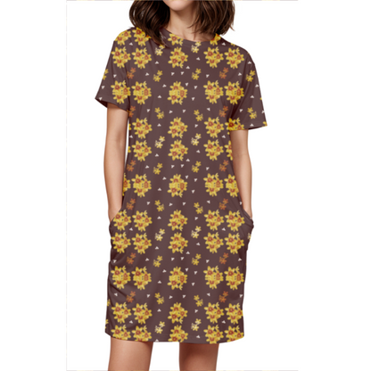 Printed T-shirt Dress #CJ004