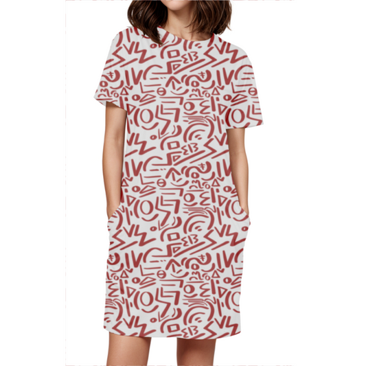 Printed T-shirt Dress #CJ005