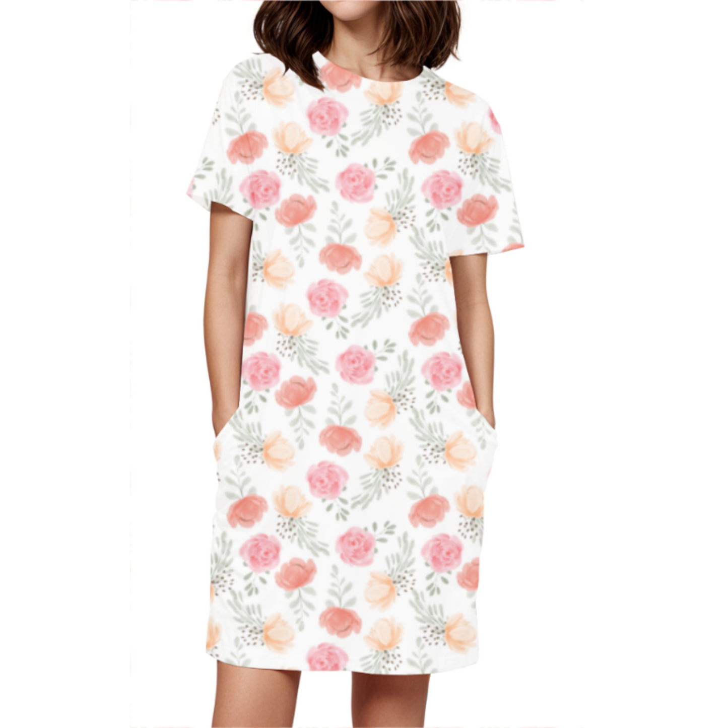 Printed T-shirt Dress #CJ009