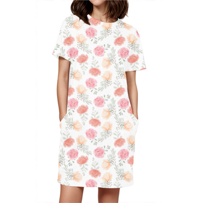 Printed T-shirt Dress #CJ009