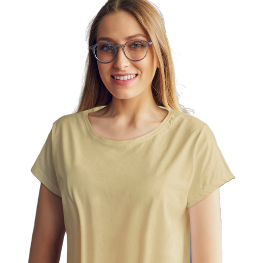 Women's T-shirt - Beige (Plain)
