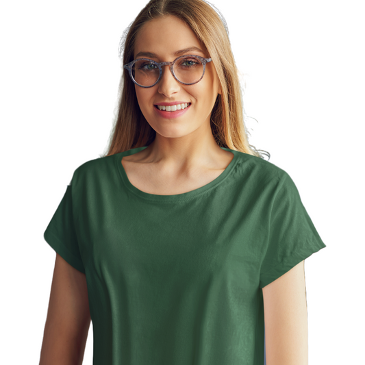 Women's T-shirt - Bottle Green (Plain)