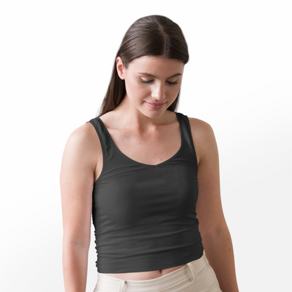 Women's Crop Tank - Black (Plain)