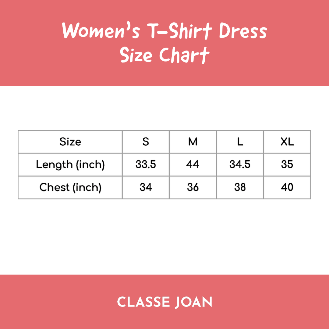 Women's T-shirt Dress - Black (Plain)