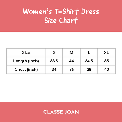 Women's T-shirt Dress - Black (Plain)