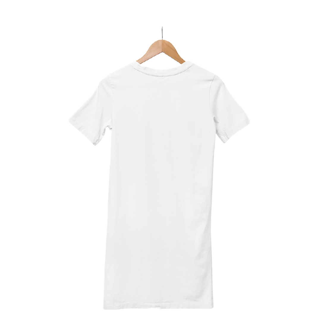 Women's T-shirt Dress - White (Plain)